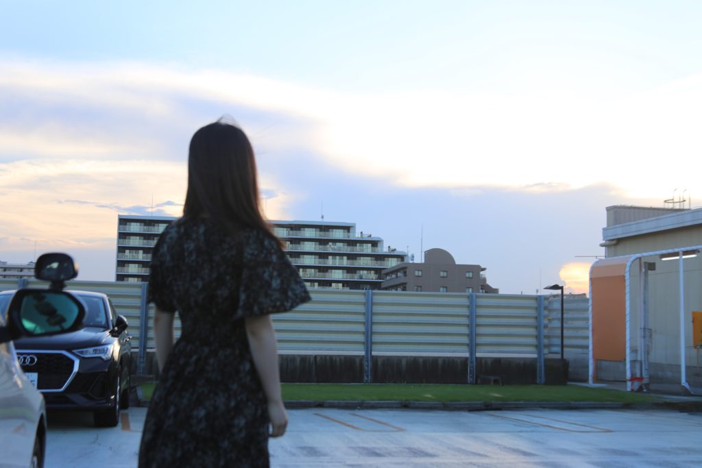 運転できた日の夕日